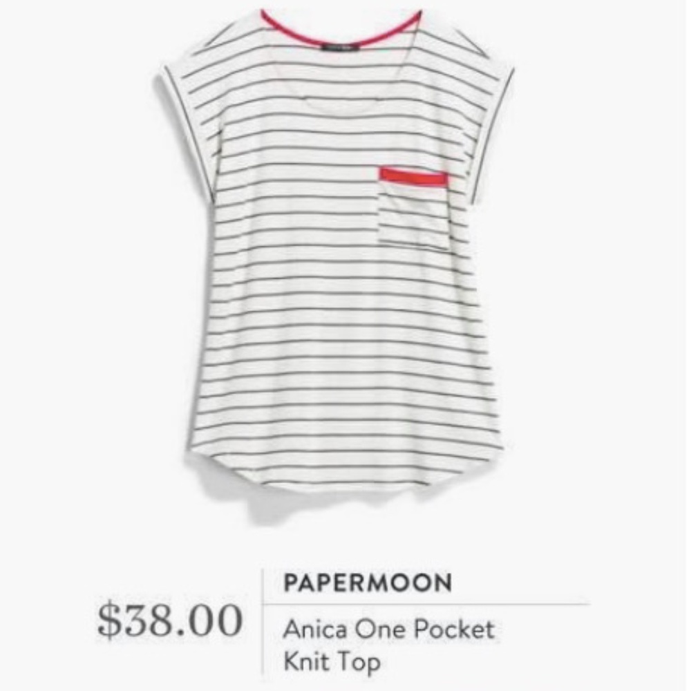 STITCH FIX PAPERMOON Anica One Pocket Knit Top